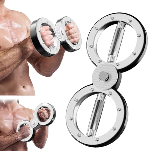 BeSokar Arm Training Wheel, Hand Trainer and Forearm Trainer, Adjustable Arm Trainer for Wrist, Shoulder & Chest, Punch Speed Trainer and Martial Arts Arm Strength Device (Black and White)