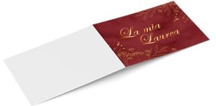 50 Bigliettini Bomboniera Laurea personalizzati e stampati in carta per la laurea, modelli diversi, Bomboniera Laurea, Biglietti Sacchetti Confetti, personalizza interno (010)