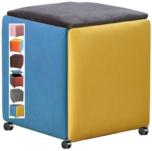 Divano impilabile 5 in 1 con sgabello a cubo, seduta imbottita versatile, poggiapiedi, panca per scarpe, sgabello e baule, perfetto per soggiorno, ufficio o ingresso