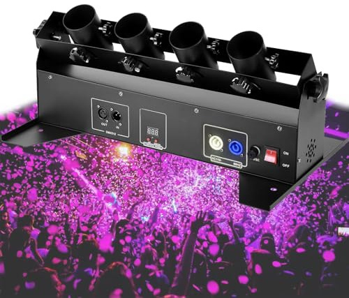 Dispensador de confeti, pulverizador de confeti para fiestas, lanzador de confeti profesional con control remoto, adecuado para bodas, discotecas, clubes, escenarios y fiestas.
