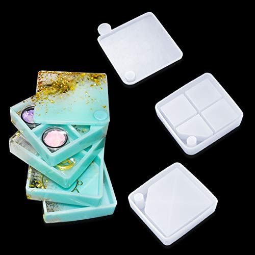 FineInno Epoxidharz Formen Tower Kosmetik Organizer Schmuck Box Silikonform Drehbar Schmuckkasten mit Deckel Gießform DIY Aufbewahrungsbox