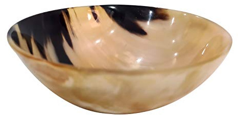 collectiblesBuy Handcrafted Vintage Ox Horn Shave Bowl – 5 Palm Lathering Shaving Soap Bowl for Men – Natural Horn, Lightweight, Unique Gift, Home Décor Accent