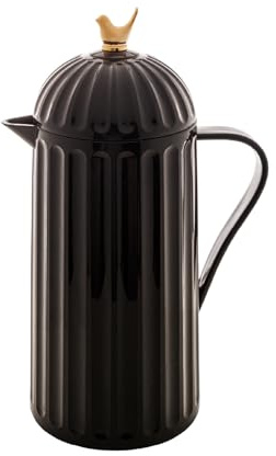 WOLFF Thermoskanne für Vögel, heiße oder kalte Getränke, doppelwandige Vakuum-Isolierkanne, auslaufsicherer Kaffeespender, Thermosflasche für kalte Getränke, Schwarz, 100 ml