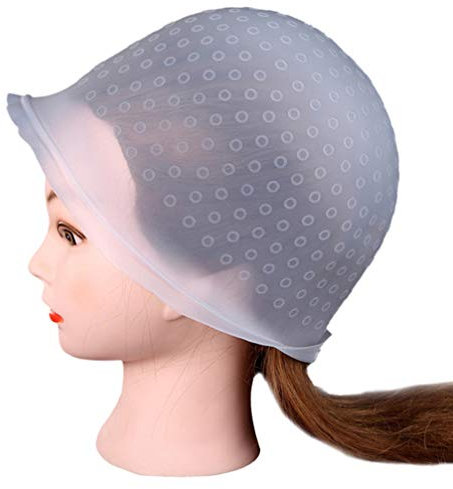 Lurrose Decolorante Pelo Decoloracion Schwarzkopf de Resaltado para de Tapa de Resaltado de con Agujeros para La Tapa de de Salón con El Sombrero (Color Aleatorio Decoloración Hecha