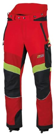 PSS Schnittschutzhose X-Treme Breeze Rot/Gelb Größe 48