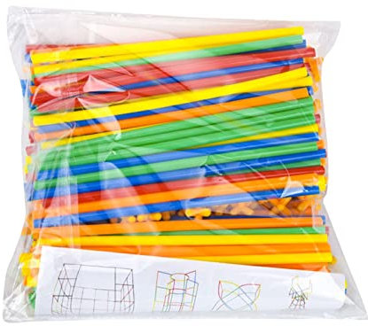 Construction Straws Connector Toys | Straw Constructor Interlocking Engineering Toys - Reusable Straw Toy Set for Kids, Creative Straw Connecting Building Games for Boys Girls