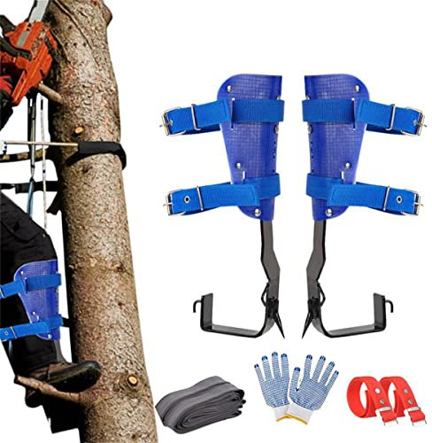 Tree Climbing Spike Baumklettern Ausrüstung Set, Baumklettern Spike Steigeisen, Edelstahl Baumkletterspikes Rutschfestes Baumkletterwerkzeug für JagdüBerwachung, Obsternte, Jagd, Dschungel Überleben