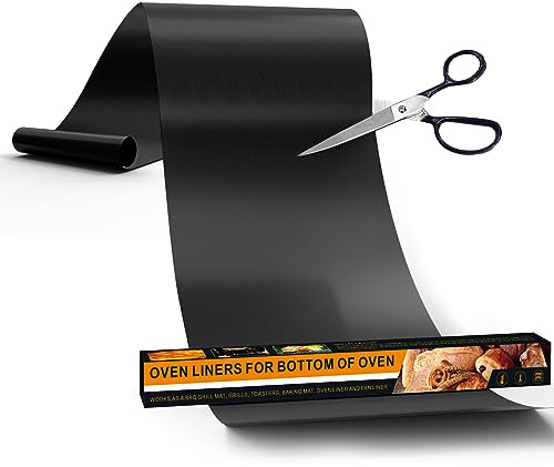 UBeesize 75 Inch Roll Reusable Oven Liners for Bottom of Oven,Thick Heavy Duty Non Stick Teflon Oven Mats Cut to Custom Fit Electric, Gas, Toaster，Convection, Microwave Ovens and Grills