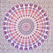 MOMOMUS Tapiz Mandala Multiuso - Arte Mural - Tapiz de Pared Grande, Tapiz Decorativo de Pared y Manta de Yoga para Meditación - Blanco-Lila, 210 x 230 cm