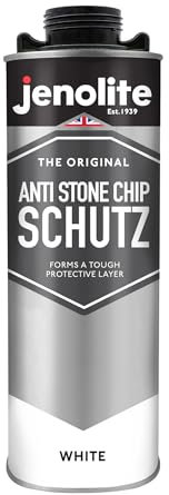 JENOLITE Stonechip Protection Schutz | WHITE | 1 Litre | Protects Sills, Lower Body Panels and Chassis Againt Stonechip Damage | Car Underseal Spray Protection | Anti-Corrosion Rust Protection
