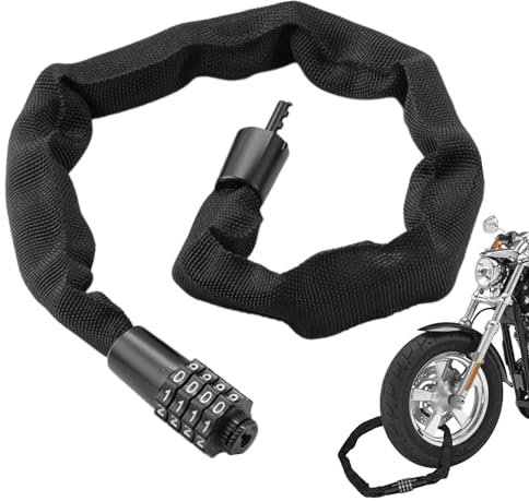 Fahrrad-Zahlenschloss,Fahrrad-Zahlenschloss,Robustes, schlüsselloses Kettenschloss mit Diebstahlschutz | 3,9 Fuß langes, sicheres Kettenschloss, 4-stelliges Zahlenschloss für Fahrräder