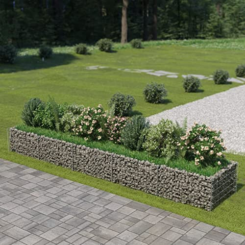 Xichuzi Arriate de gaviones de Acero 450x90x50 cm, Mesa De Cultivo, Huerto Domestico, Cultivo De Plantas Aromaticas, Arriate De Jardín - 143553