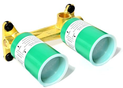 Nuovo 2025 Corpo di base da incasso per rubinetti monocomando per lavabo a parete – compatibile con hansGrohe 13622180 | Ottone | Ricambio per installazione nascosta