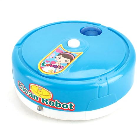 Toy Robot Vacuum For Kids - Pretend Play Robotic Cleaner With Lights Sound | Interactive Toddler Cleaning Toy For Boys Girls | Children's Robotic Vacuum Toys For Birthday Indoor Fun