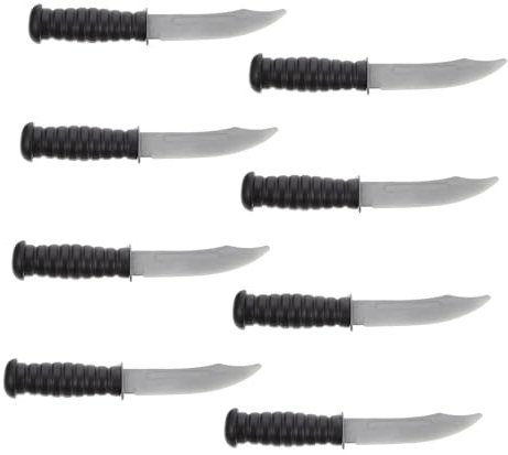 SUPVOX Accessoires De Coupe Décoratifs Jouet Garçon Et Filles Lot 8 Pièces Plastique Imitation Couteaux Fête Halloween Carnaval Cosplay