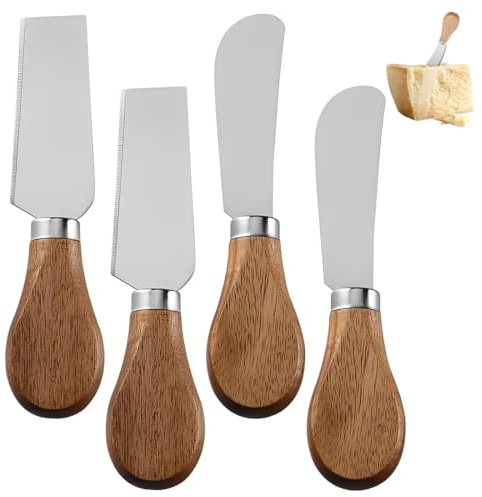 COYUN Cuchillo de Mantequilla - Cuchillos Untar Set 4 de Unidades,Cuchillos de Little Cheese Spreader Knives,Espátula esparcidora de mantequilla de acero inoxidable