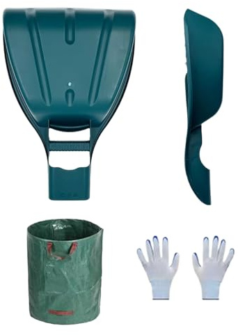 Raccoglitore di foglie da giardino – Rastrello a mano, strumento ergonomico, robusto e leggero, raccoglitore di rifiuti di prato, artigli di pulizia del cortile multiuso | Accessorio da giardinaggio