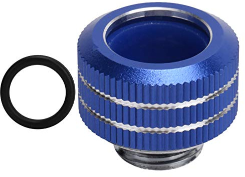 Tyenaza Clear Tee Fitting PC Vattenkylningsadapter Hårt rör Stelt rör Fitting Datortillbehör HYGKNT14MM (Blå)