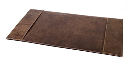 Alpenleder Schreibtischunterlage - PIEMONT (Handgefertigt) - Nachhaltiges Bio-Leder aus regionaler Landwirtschaft | Schreibtischunterlage leder *Fair Produziert* (52x29cm, Old Havanna)