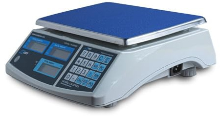 BDCOM Balanza Cuenta Piezas Industrial CN-30K - Capacidad 30kg x 1g, Pantalla LCD, Teclado Impermeable y Batería de Larga Duración, plato de (27x19 cm)