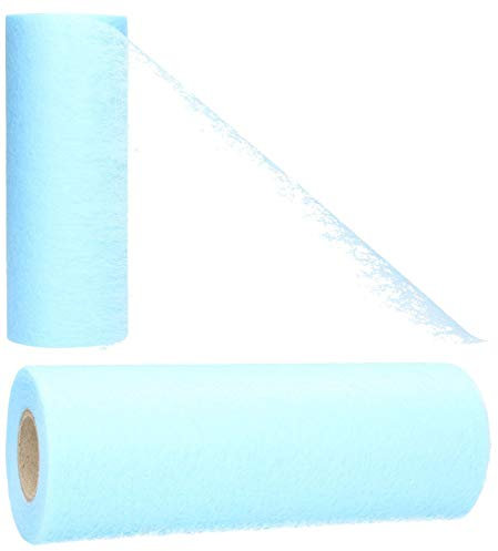 Camino de Mesa para Boda Comunión Banda de Mesa, para Todas Las festividades Rollo de 15cm/20m (Azul Claro, 15cm)