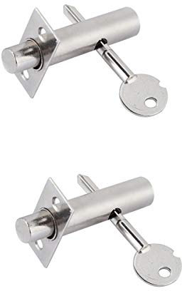 1/2 pestillos de seguridad para puerta con llave, cerradura de seguridad para puerta