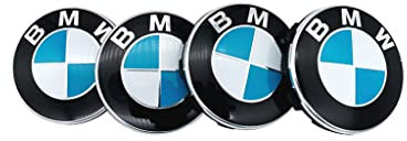 BMW Satz 4X 55mm Original Felgendeckel Nabendeckel mit Chromrand 36136850834 kompatibel 1er, 2er, 3er, 4er, 5er, 6er, 7er, 8er, X1, X2, X3, X4, X5, X6, Z4