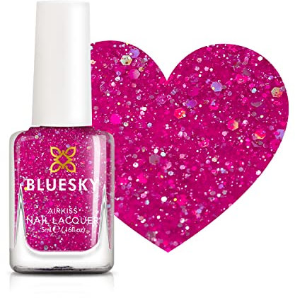 Bluesky Smalto per Unghie per Bambini, Disco Time, Rosa Smalto per Bambini Facile da Togliere, Non Tossico, a Base di Acqua, Inodore, 5 ml