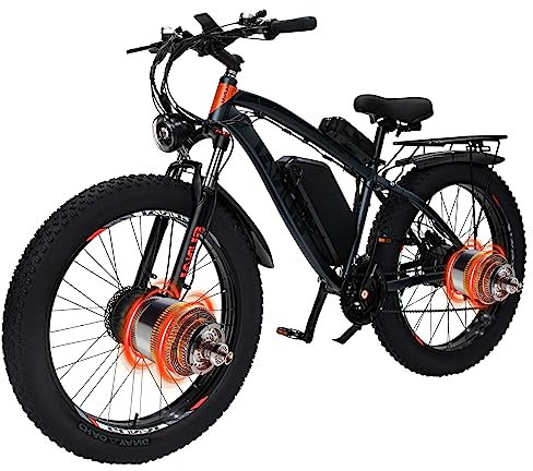 GUNAI GN88 Dual Motor Elektro-Mountainbike 26 Fettreifen-E-Bike mit 48V22AH-Akku Offroad Mountainbike Erwachsene