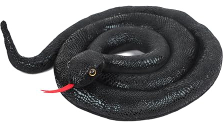 JIAHG Serpant Peluche Géant Réaliste 200 cm de Long Boa Jouet en Peluche Moelleux Poupée Python de Simulation