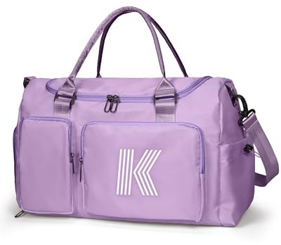 Elilier Birthday Gifts for 4-10 Year Old, Kids Duffle Bag Girls, Letter K