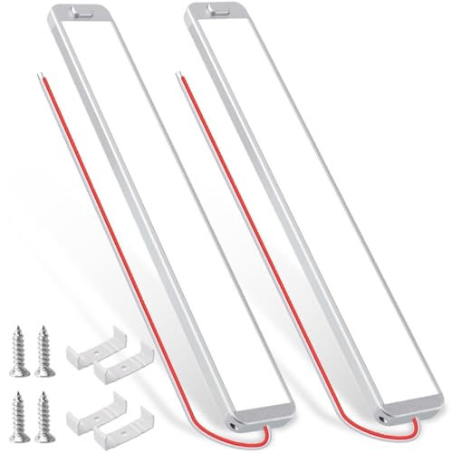 GOMETY 12V 228 LED Led Leiste, 10W 12 Volt 2 Stück Auto Innenbeleuchtung Lampen Wohnmobil, 12V KFZ Beleuchtung Streifen mit Schalter, Laderaumbeleuchtung Leuchte für Van Caravan Boot Küche LKW