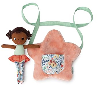 LILLIPUTIENS - Bolso para niños + Muñeca incluida - Mi Primer Bolso Bandolera - Forma de Estrella - Desarrolla la imaginación - Tamaño 22x26cm - A Partir de 12 Meses