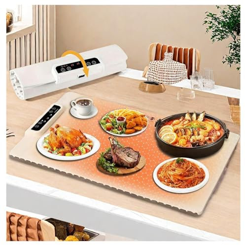 Hazomeu Bandeja De Calentamiento con 3 Modos Y Calentamiento Rápido Bandeja De Calentamiento con Bolsa de Almacenamiento Bandeja Calienta Platos