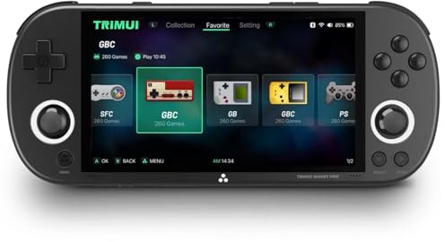 TRIMUI Smart Pro - Console portatile da gioco, Linux Open Source, Wi-Fi e Bluetooth, 26 generazioni, altoparlante stereo, 3 colori (nero)