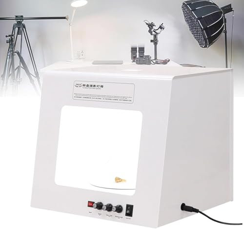 Annuod Scatola Luminosa con 2 modalità di Illuminazione, Mini Cabina Fotografica, Scatola Luminosa da 11,8x10,2x10,2 Pollici, Sfondo per la Fotografia di Prodotti, con Sfondo a 5 Colori