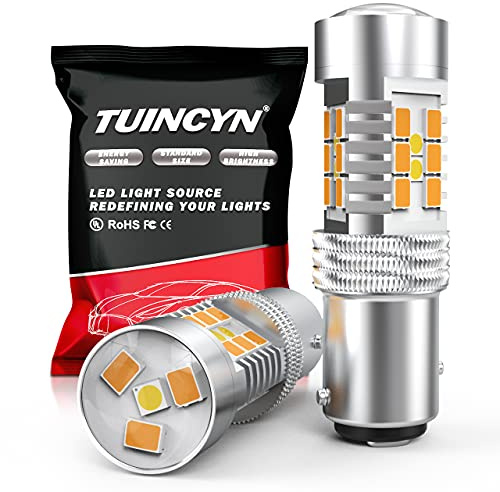 TUINCYN 1157 Switchback LED Indicatori di direzione Lampadine estremamente luminose BAY15D 1016 1034 3496 7528 1196 Luce freno di coda auto ambra-off-ambra-off (contiene 2 lampadine)