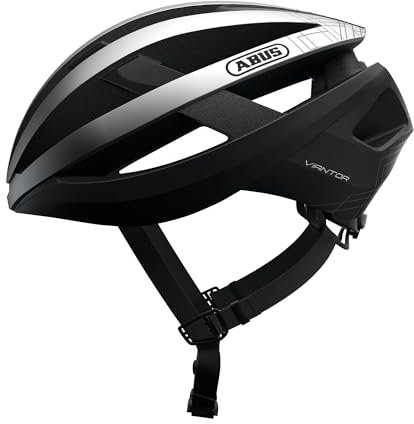 ABUS Unisex Fahrradhelm, Silber (Gleam Silver), L (58-62 cm)