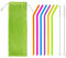 HONGXIN-SHOP Pailles en Silicone Réutilisable Sûr et écologique Paille Colorées et sans BPA Portable Pliable Pailles avec 2 Brosses de Nettoyage Idéal pour Les Boissons Froides ou Chaudes 6 Pièces