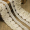 Yulakes 10 Yard 3.5cm Baumwolle spitzenband Vintage Häkelband Spitze Borte Häkelspitze Häkel-Borte Spitzenband für Nähen Handwerk Hochzeit Deko Scrapbooking Geschenkbox-Beige