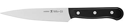 HENCKELS Solution Razor-Sharp 6-inch Utility Knife, Tomato Knife, German Engineered Informed by 100+ Years of Mastery, Black/Stainless Steel