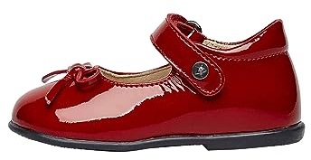 Naturino Ballerine in Vernice con Cinturino, Rosso Scuro 25
