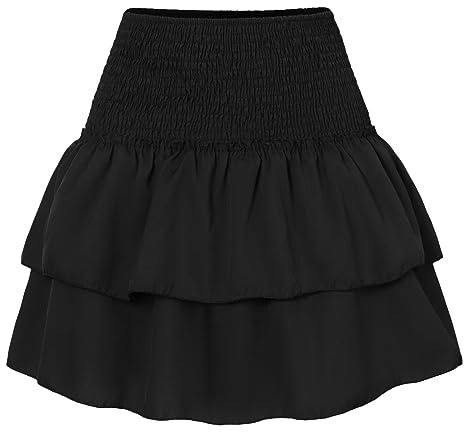 Generic Jupe Plissée Courte pour Femmes - Sexy, Imprimée À Volants, en Dentelle, À La Mode, Fleurie