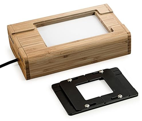 GZPKJ Visor De Diapositivas para Diapositivas Antiguas, Visualización Iluminada con LED, Proyector De Diapositivas, 3 Niveles De Ajuste De Brillo, Posicionamiento Preciso, Películas Diapositivas