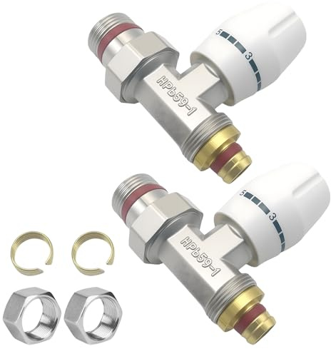 Grifo termostático radiador, 2 piezas de cabeza termostática radiador, kit de termostato, 1/2 kit de termostato pasaje, cabeza termostática para radiador, protección contra heladas