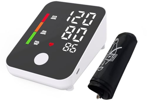 Digitales Oberarm-Blutdruckmessgerät mit Arrhythmie-Erkennung, 80 Speicherplätze & WHO-Ampel-Display – für Zuhause & Unterwegs – Ideal für Senioren, Sportler & Herz-Kreislauf-Patienten