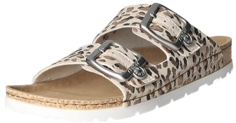Rieker Donna 69850 Mules, Effetto Leopardo, 39 EU