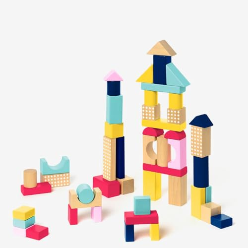 oxybul | Baril boîte à Formes et 75 Blocs en Bois 18-4 Ans