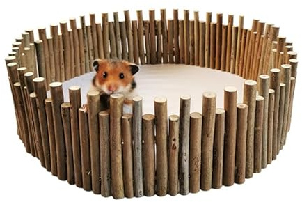 ZESTEFY Puente de madera para hámster, parque infantil, valla de madera, túnel, escondite para animales pequeños
