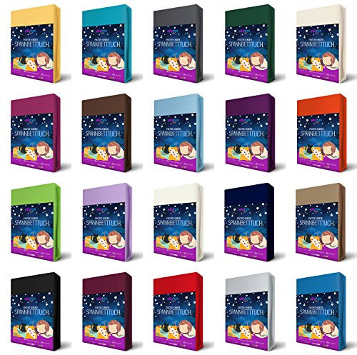 EllaTex FROTTEE Kinder Spannbettlaken 70 x 140 cm für Kinderbett/Babybett, in Farbe: Gelb